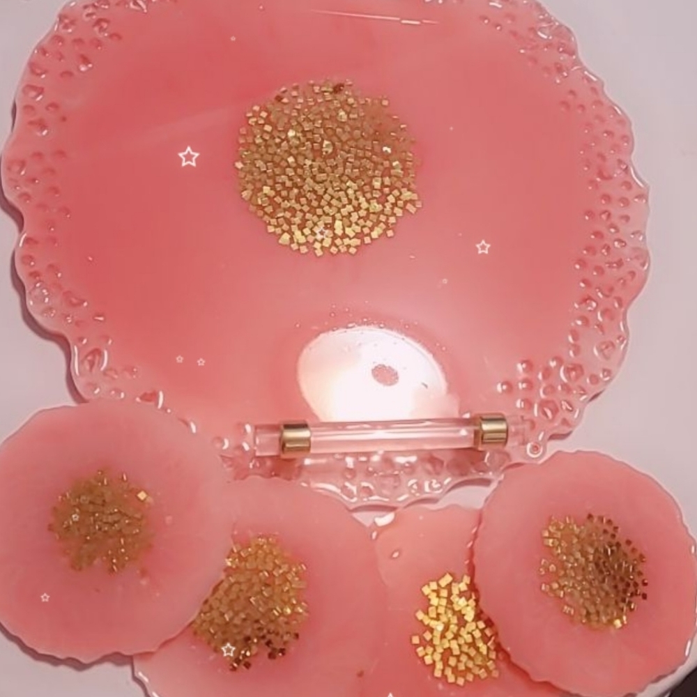 set bandejas hecha a manos